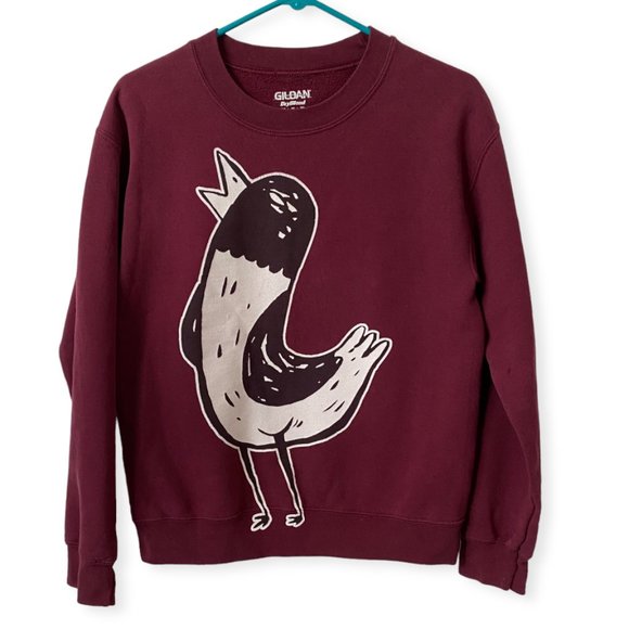 Jesus Piece Merch  The Wonder Years Band "Big Bird" Crewneck Maroon - Distressed - Picture 1 of 7